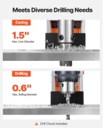 VEVOR Magnetic Drill Press Mag Drill Press 1200 W 38 mm Boring Diameter 900 RPM