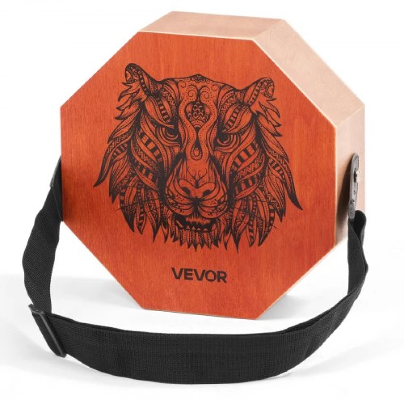 VEVOR Unique Cajon Box Drum Birch Wood Percussion Instrument with Guitar Strings