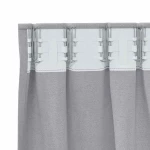 vidaXL Κουρτίνες με κουρτίνες 2 pcs Μεταλλικό Γκρι Πολυεστέρας