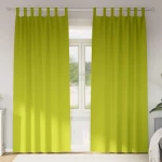 vidaXL Κουρτίνες με κουρτίνες 2 pcs Λαχανί 245x140εκ. Πολυεστέρας