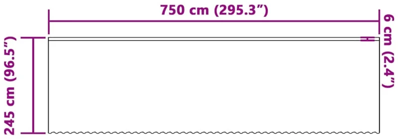vidaXL Κουρτίνες με κουρτίνες Λευκό 750 x 245 εκ. Πολυεστέρας