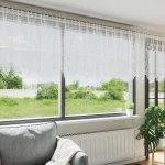 vidaXL Κουρτίνες με κουρτίνες Λευκό 400 x 120 cm Πολυεστέρας