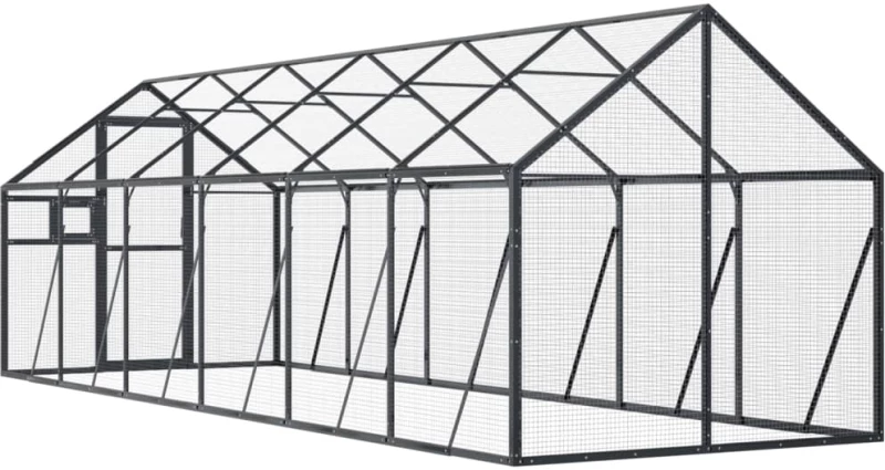 vidaXL Κλουβί Ανθρακί 1,79 x 6 x 1,85 μ. από Αλουμίνιο
