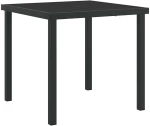 vidaXL Σέτ φαγητού για κήπο 5 pcs Μαύρο συνθετικό ρατάν