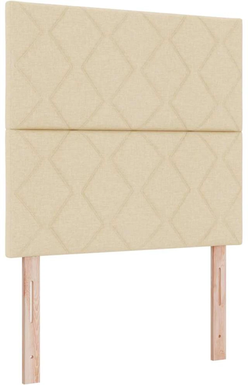 vidaXL Κρεβάτι με ελατήρια με στρώμα Κρεμ 120 x 190 cm ύφασμα