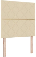vidaXL Κρεβάτι με ελατήρια με στρώμα Κρεμ 120 x 190 cm ύφασμα