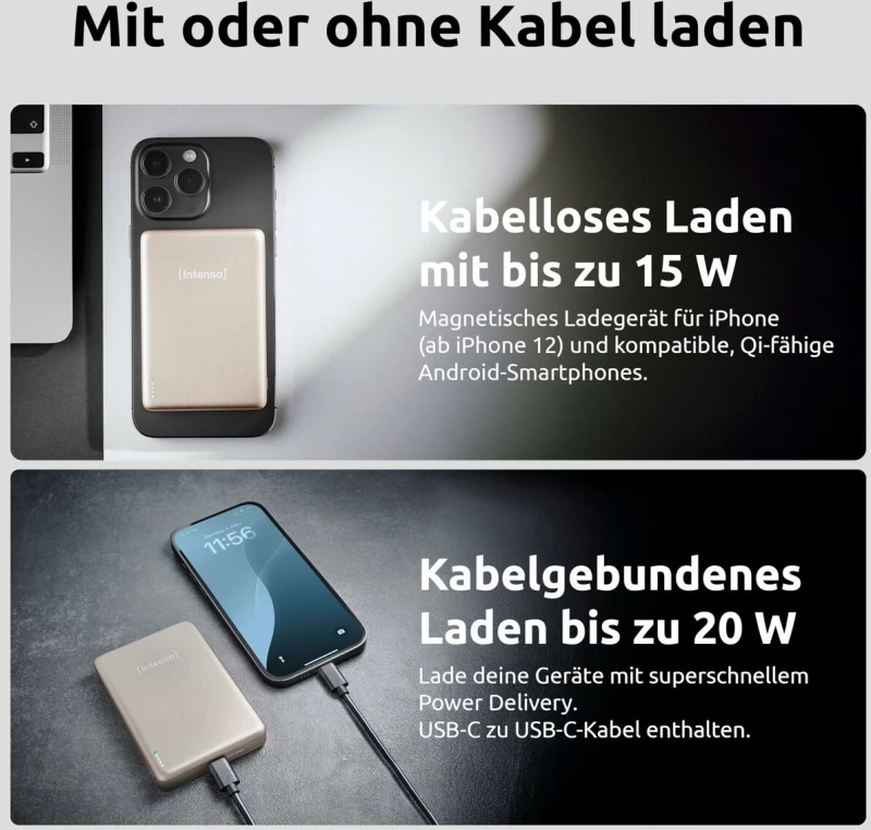 Powerbank INTENSO MW10000 MagSafe 10000 mAh Σαμπάνια