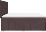 vidaXL Κρεβάτι Boxspring με Στρώμα Σκούρο Καφέ 180x200 εκ Υφασμάτινο