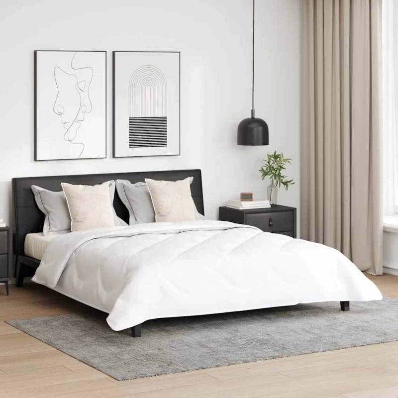 vidaXL Πάπλωμα με μαξιλάρι 3 pcs Λευκό 200 x 200 cm Μικροΐνες