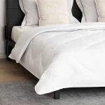 vidaXL Πάπλωμα με μαξιλάρι 3 pcs Λευκό 200 x 200 cm Μικροΐνες