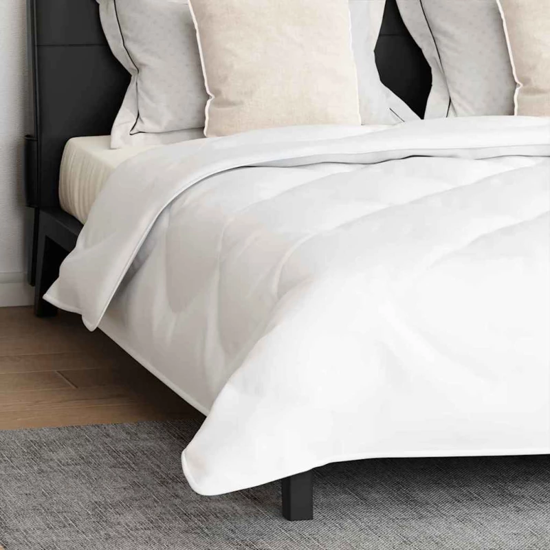 vidaXL Παπλωμα με Μαξιλάρια Argyle 3 pcs Λευκό 200 x 200 cm Μικροΐνες