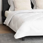 vidaXL Παπλωμα με Μαξιλάρια Argyle 3 pcs Λευκό 240 x 200 cm Μικροΐνες