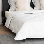 vidaXL Παπλωμα με Μαξιλάρια Argyle 3 pcs Λευκό 260 x 220 εκ. Μικροΐνες