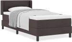 vidaXL Κρεβάτι box spring με στρώμα με στρώμα Σκούρο Καφέ 90 x 190 cm