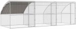 vidaXL Κλουβί για κότες Ασημί 600 x 200 x 198.5 εκ