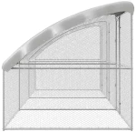 vidaXL Κλουβί για κότες Ασημί 600 x 200 x 198.5 εκ