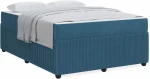 vidaXL Σκελετός κρεβατιού με στρώμα Μπλε 160 x 200 cm Βελούδο