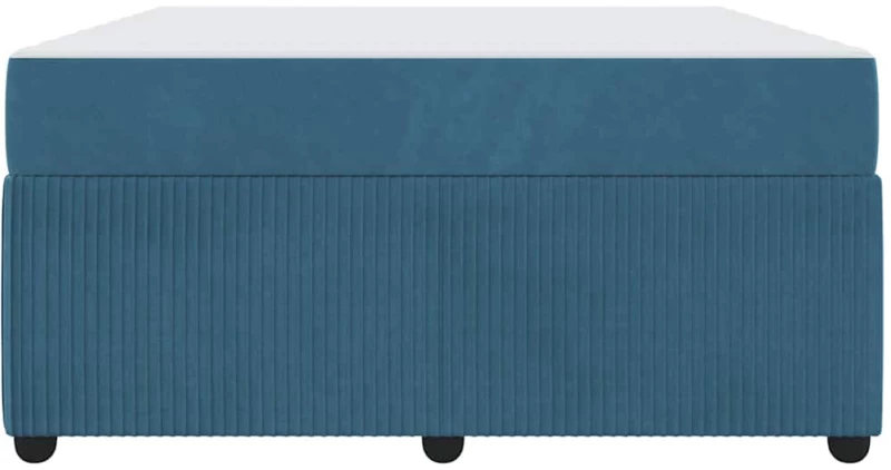 vidaXL Σκελετός κρεβατιού με στρώμα Μπλε 160 x 200 cm Βελούδο