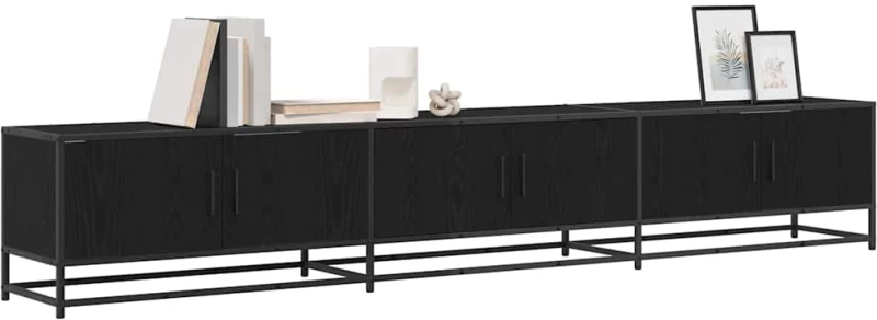 vidaXL Ντουλάπι TV Μαύρη δρυς 240 x 35 x 41 εκ Επεξεργασμένο ξύλο