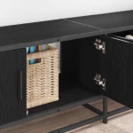 vidaXL Ντουλάπι TV Μαύρη δρυς 240 x 35 x 41 εκ Επεξεργασμένο ξύλο