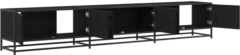 vidaXL Ντουλάπι TV Μαύρη δρυς 240 x 35 x 41 εκ Επεξεργασμένο ξύλο