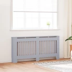 vidaXL Κάλυμμα καλοριφέρ 2 pcs Γκρι 112x19x81.5cm Συνθετικόξύλο