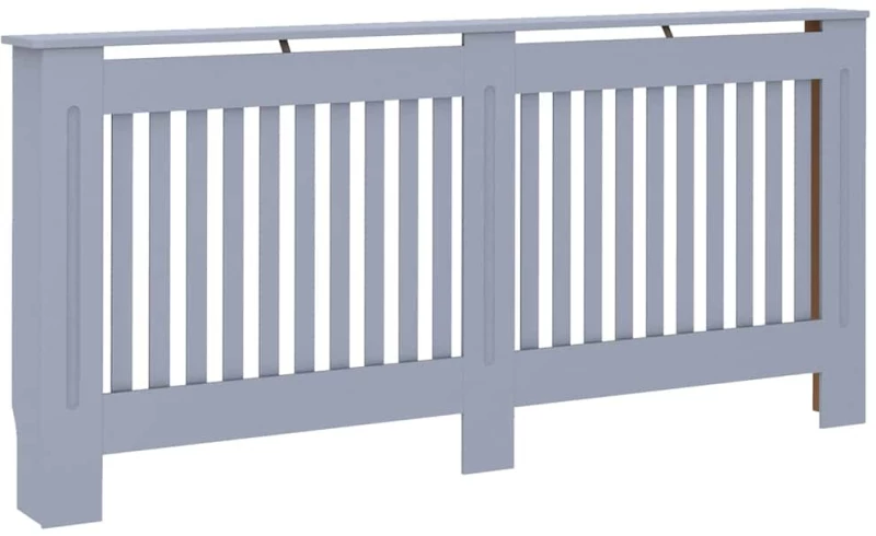vidaXL Κάλυμμα καλοριφέρ 2 pcs Γκρι 112x19x81.5cm Συνθετικόξύλο