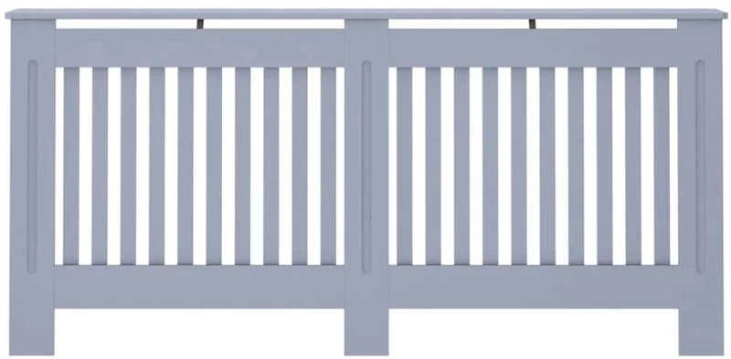 vidaXL Κάλυμμα καλοριφέρ 2 pcs Γκρι 112x19x81.5cm Συνθετικόξύλο