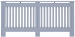 vidaXL Κάλυμμα καλοριφέρ 2 pcs Γκρι 112x19x81.5cm Συνθετικόξύλο