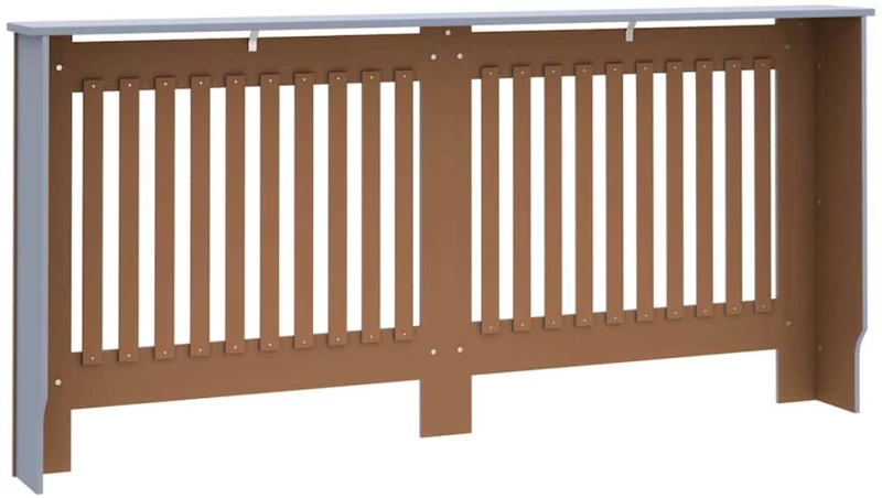 vidaXL Κάλυμμα καλοριφέρ 2 pcs Γκρι 112x19x81.5cm Συνθετικόξύλο