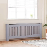 vidaXL Κάλυμμα καλοριφέρ 2 pcs Γκρι 112x19x81.5cm Συνθετικόξύλο