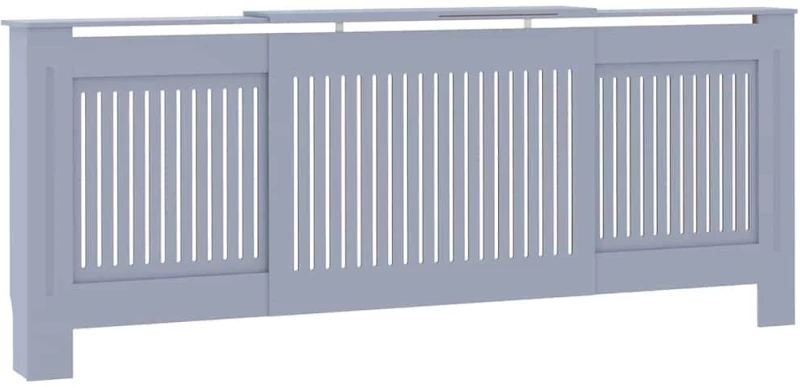 vidaXL Κάλυμμα καλοριφέρ 2 pcs Γκρι 112x19x81.5cm Συνθετικόξύλο