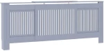 vidaXL Κάλυμμα καλοριφέρ 2 pcs Γκρι 112x19x81.5cm Συνθετικόξύλο