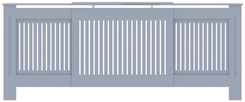 vidaXL Κάλυμμα καλοριφέρ 2 pcs Γκρι 112x19x81.5cm Συνθετικόξύλο