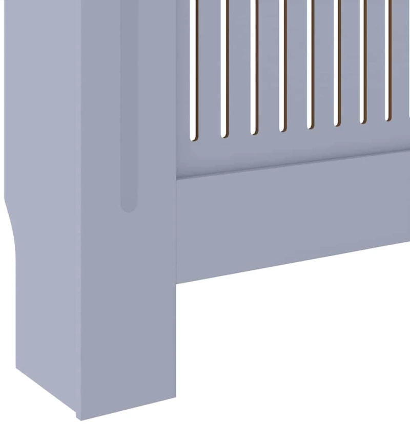 vidaXL Κάλυμμα καλοριφέρ 2 pcs Γκρι 112x19x81.5cm Συνθετικόξύλο