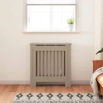 vidaXL Κάλυμμα καλοριφέρ 2 pcs Καφέ 112x19x81.5cm Συνθετικόξύλο