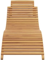 vidaXL Ξαπλώστρα Καφέ 184 x 55 x 59 εκ Στερεό Ξύλο Τίκ