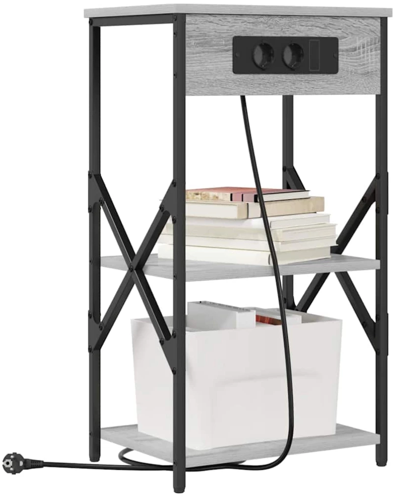 vidaXL Κομοδίνο Γκρι sonoma 41 x 31 x 76 εκ. Επεξεργασμένο ξύλο