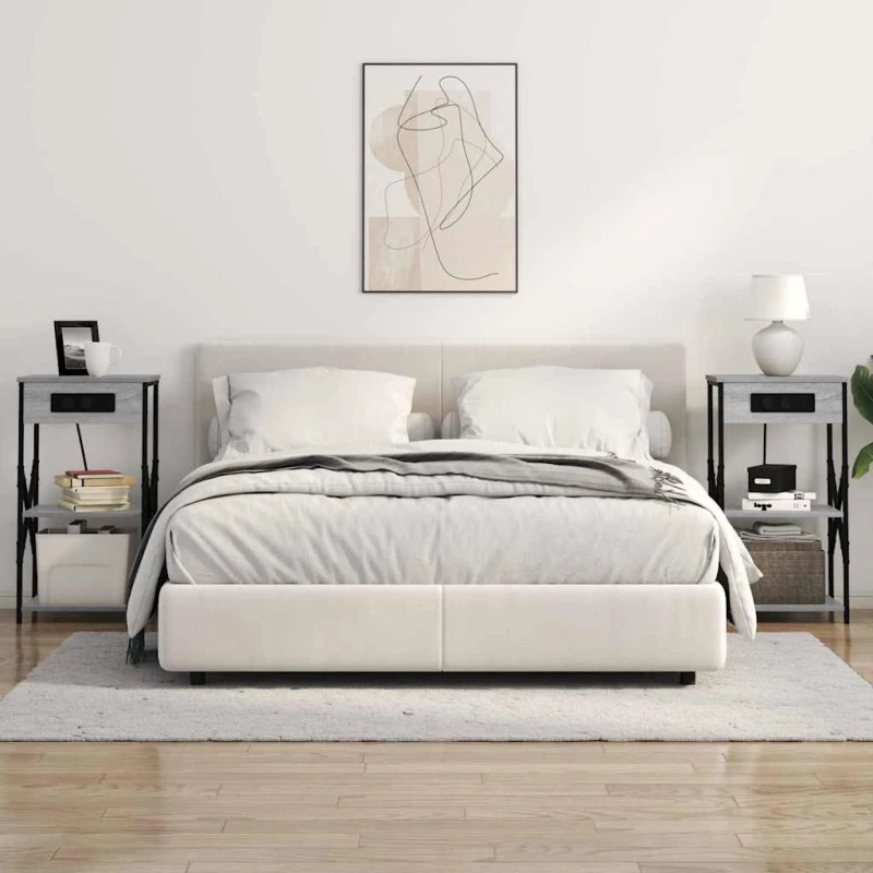 vidaXL Κομοδίνο Γκρι sonoma 41 x 31 x 76 εκ. Επεξεργασμένο ξύλο