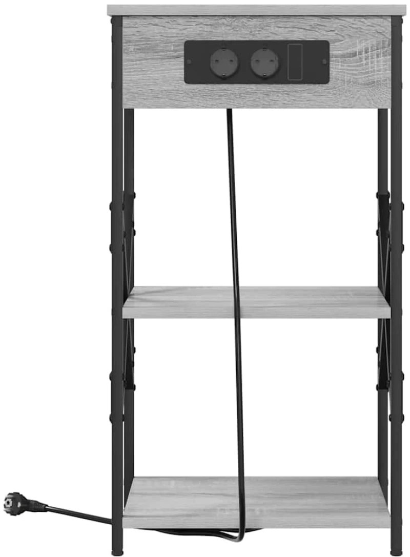 vidaXL Κομοδίνο Γκρι sonoma 41 x 31 x 76 εκ. Επεξεργασμένο ξύλο