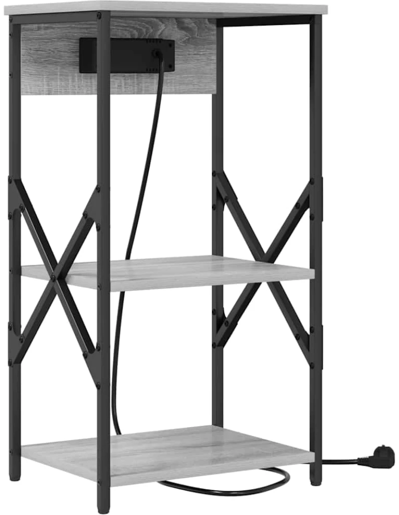 vidaXL Κομοδίνο Γκρι sonoma 41 x 31 x 76 εκ. Επεξεργασμένο ξύλο
