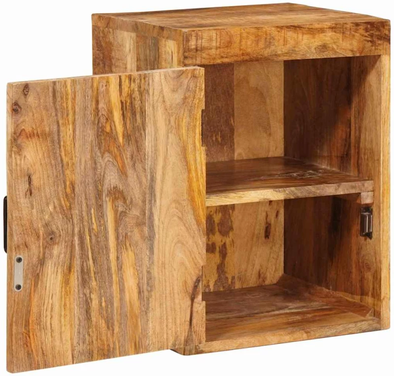 vidaXL Κομοδίνο Καφέ 35 x 33 x 48 εκ Στερεό ξύλο μάνγκο