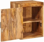 vidaXL Κομοδίνο Καφέ 35 x 33 x 48 εκ Στερεό ξύλο μάνγκο