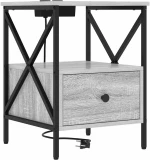 vidaXL Κομοδίνο Γκρι sonoma 41.5 x 40.5 x 55 εκ. Επεξεργασμένο ξύλο