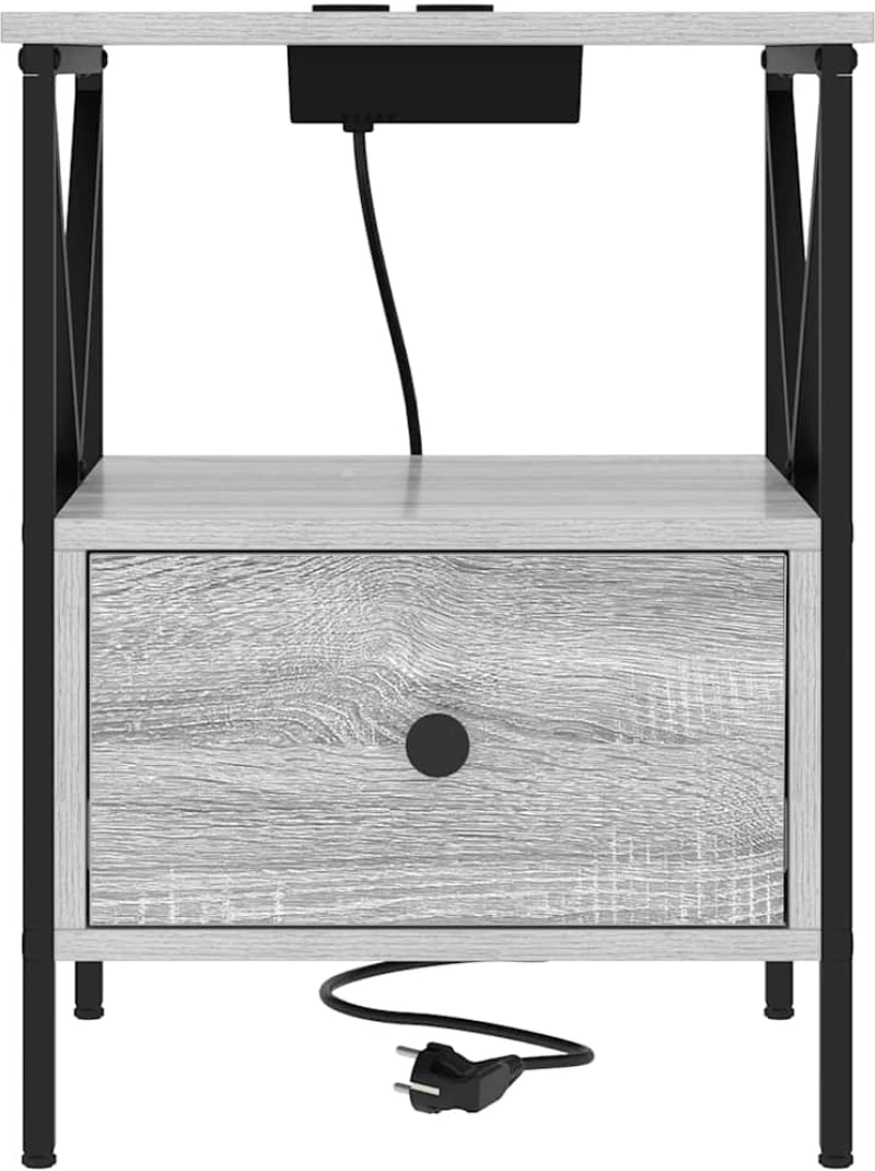 vidaXL Κομοδίνο Γκρι sonoma 41.5 x 40.5 x 55 εκ. Επεξεργασμένο ξύλο