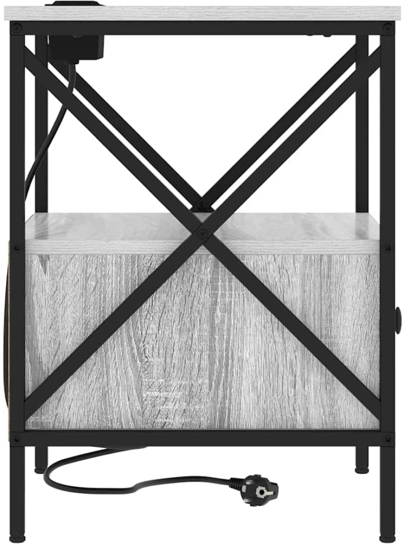 vidaXL Κομοδίνο Γκρι sonoma 41.5 x 40.5 x 55 εκ. Επεξεργασμένο ξύλο