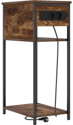 vidaXL Κομοδίνο Καπνιστή δρυς 41 x 28 x 76 εκ. Επεξεργασμένο ξύλο