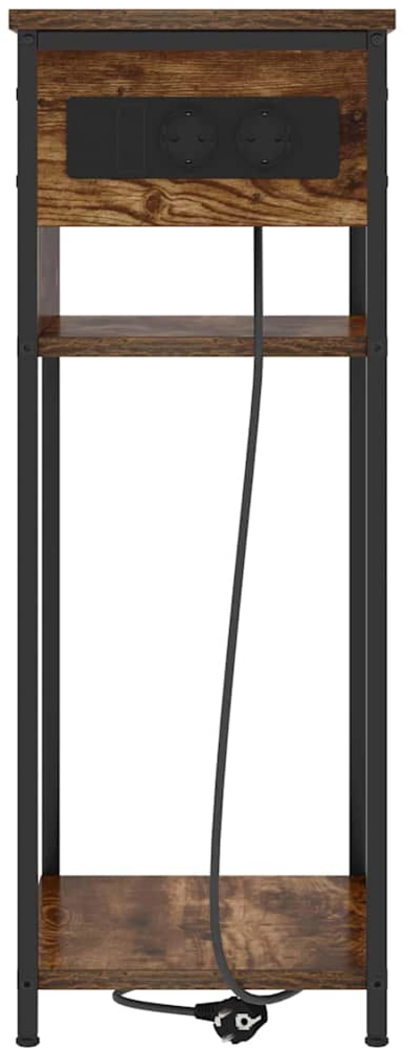 vidaXL Κομοδίνο Καπνιστή δρυς 41 x 28 x 76 εκ. Επεξεργασμένο ξύλο