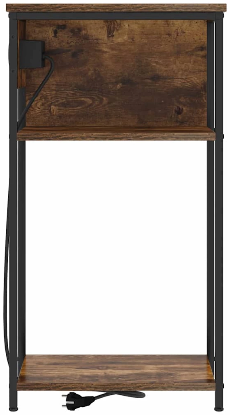 vidaXL Κομοδίνο Καπνιστή δρυς 41 x 28 x 76 εκ. Επεξεργασμένο ξύλο