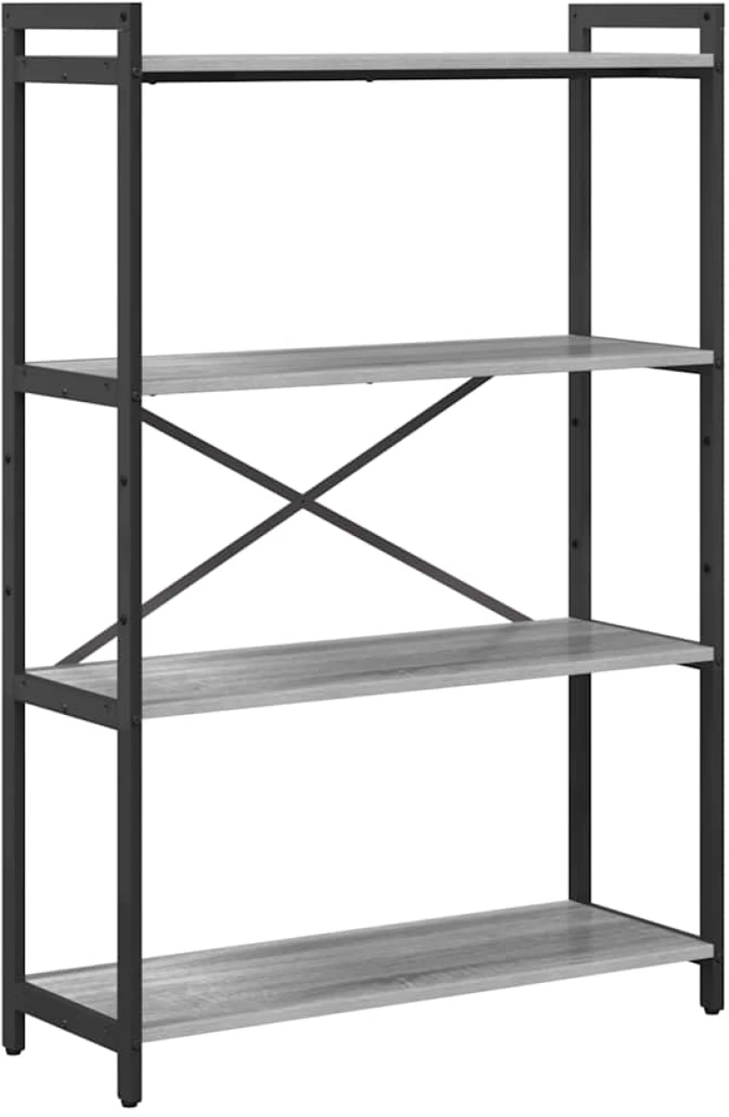 vidaXL Βιβλιοθήκη Γκρι sonoma 80 x 30 x 118 εκ Επεξεργασμένο ξύλο